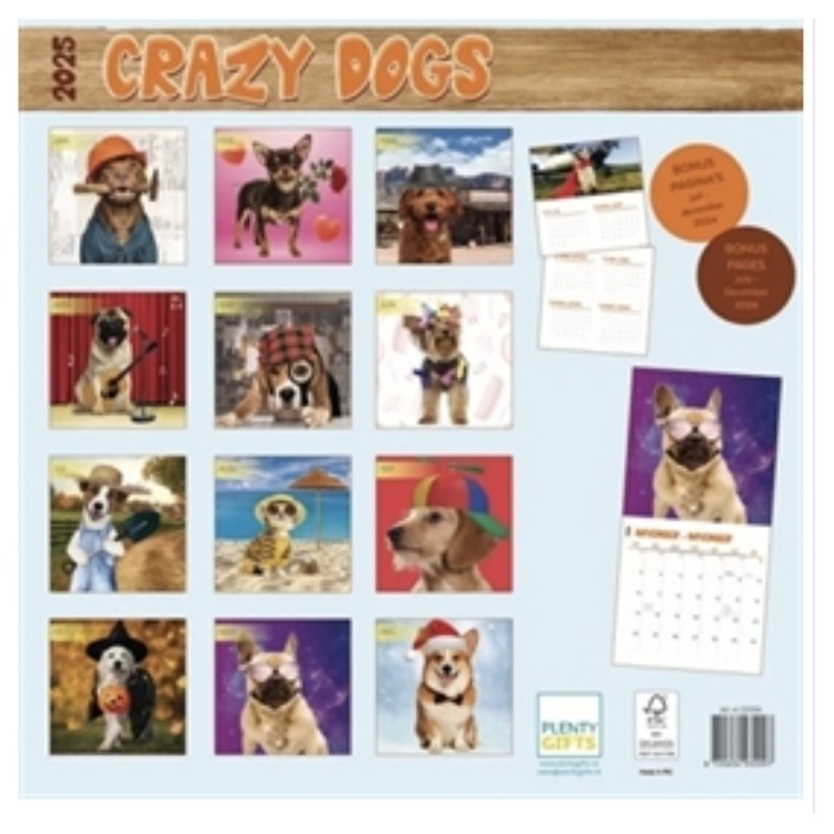 Crazy dogs maand calender 2025!