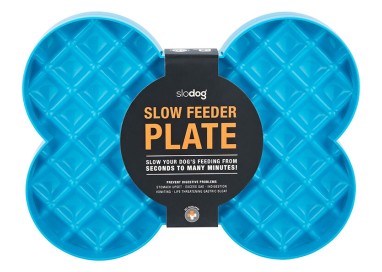 Slodog Slow Feeder Plate Cyaan