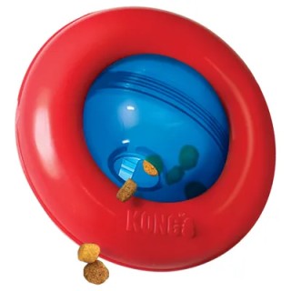 KONG GYRO ROOD / BLAUW LARGE 17X17X9,5 CM