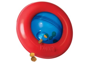 KONG GYRO ROOD / BLAUW LARGE 17X17X9,5 CM